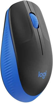 Мышь беспроводная Logitech Wireless Mouse M190 черный/синий USB [910-005925]