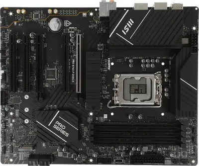 Материнская плата MSI PRO B760-P DDR4 II Soc-1700 Intel B760 4xDDR4 ATX AC`97 8ch(7.1) 2.5Gg+HDMI+DP