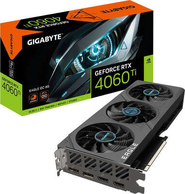 Видеокарта GIGABYTE NVIDIA nVidia GeForce RTX 4060Ti EAGLE 8G 8Gb DDR6 PCI-E 2HDMI, 2DP