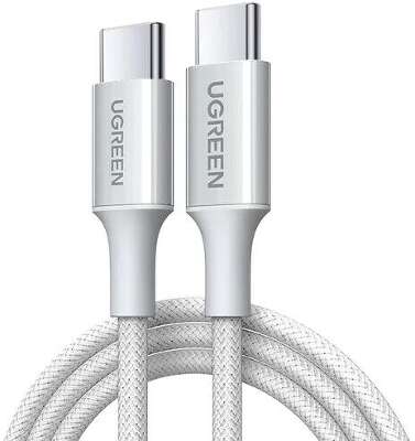 Кабель UGREEN L502 (65256) 100W USB-C to USB-C PD Fast Charging Braided Cable 5A Max. Длина: 2м. титан