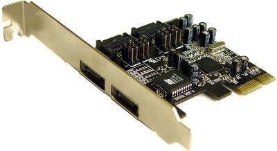 Контроллер PCI-Ex1 - 2xSATA-II + 2x e-SATA ST-Lab A-341, RTL