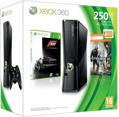 Игровая приставка Microsoft Xbox 360 3M Live + Crysis 2 + Forza 3