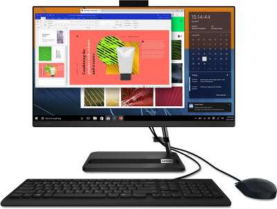 Моноблок Lenovo IdeaCentre AIO 3 24ALC6 23.8" FHD R 3 5300U/8/512 SSD/WF/BT/Cam/Kb+Mouse/без ОС,черный