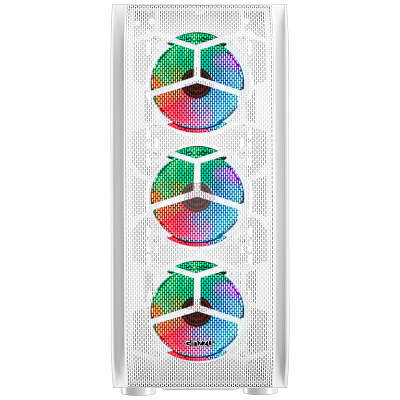 Корпус Ginzzu GL 390 FAN 12CM RGB*4 USB3.0 Window Белый