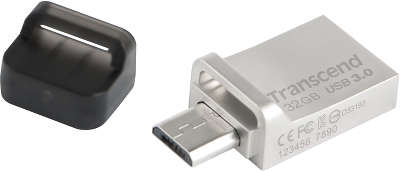 Модуль памяти USB3.0+microUSB Transcend JetFlash 880 OTG 32 Гб [TS32GJF880S]