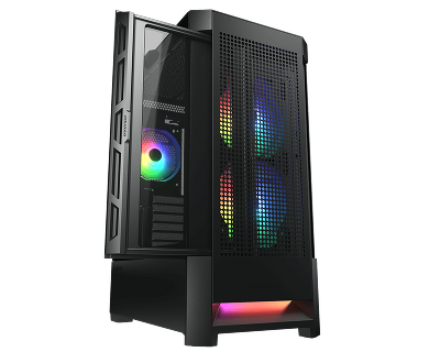 Корпус COUGAR Airface RGB, черный, ATX, Без БП (CGR-5ZD1B-AIR-RGB)