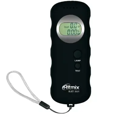 Алкотестер Ritmix RAT-301 полупроводниковый черный
