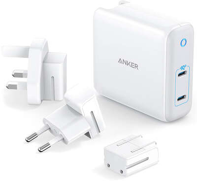 Зарядное устройство Anker PowerPort III 2-Port 60W USB-С 60 Вт, White [A2629H21]