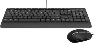 Клавиатура + мышь Canyon SET-14 черный (CNE-CSET4)