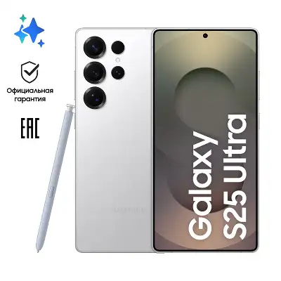 Смартфон Samsung SM-S938B Galaxy S25 Ultra 256Gb 12Gb серебристый титан моноблок 3G 4G 2Sim 6.9" 1440x3120 Android 15 200Mpix 802.11 a/b/g/n/ac/ax/be NFC GPS GSM900/1800 GSM1900 Protect