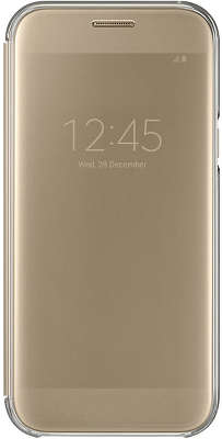 Чехол-книжка Samsung для Samsung Galaxy A5 (2017) Clear View Cover, золотистый (EF-ZA520CFEGRU)