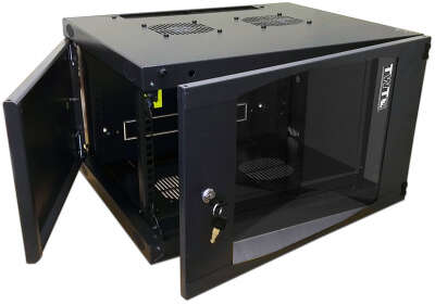 Шкаф коммутационный Lanmaster Next (TWT-CBWNG-9U-6X6-BK) настенный 9U 550x600мм пер.дв.стекл 60кг черный 19.5кг 494мм