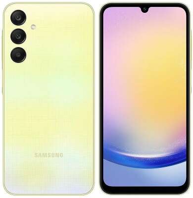 Смартфон Samsung Galaxy A25 5G, Exynos 1280, 6Gb RAM, 128Gb, желтый (SM-A256EZYDCAU)
