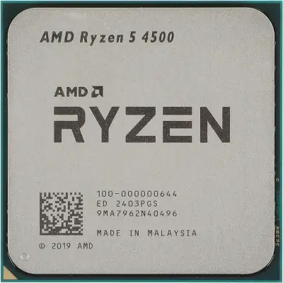 CPU AMD Ryzen 5 4500 OEM (100-000000644) {3,60GHz, Turbo 4,10GHz, Without Graphics, L3 8Mb, TDP 65W, AM4}