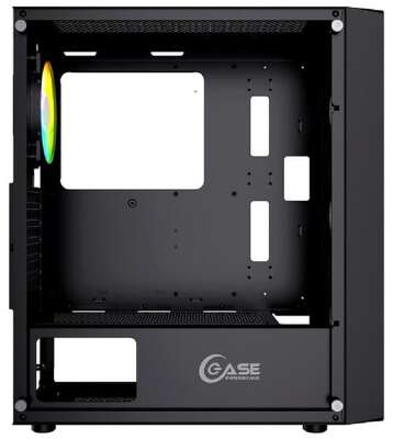Powercase CMIEB-F4S Корпус Mistral Evo, Tempered Glass, 1x 120mm PWM ARGB fan + ARGB Strip + 3x 120mm PWM non LED fan, чёрный, ATX  (CMIEB-F4S)