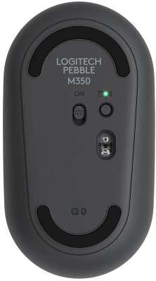 Мышь беспроводная Logitech Pebble M350 Black черная, оптическая, 1000dpi, 2.4GHz, USB-ресивер, бесшумная, под обе руки
