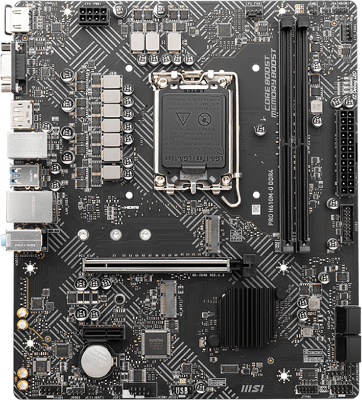 Материнская плата MSI PRO H610M-G DDR4 0,LGA1700,2DDR4,1PCI-Ex16,1PCI-Ex1,2M.2(KEY M+KEY E),4SATA