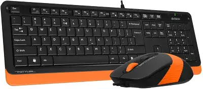 Клавиатура + мышь A4Tech Fstyler F1010 клав:черный/оранжевый мышь:черный/оранжевый USB Multimedia (F1010 ORANGE)