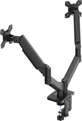 Кронштейн для мониторов ЖК Buro BU-M12 черный 17"-32" макс.10кг крепление к столешнице поворот и наклон