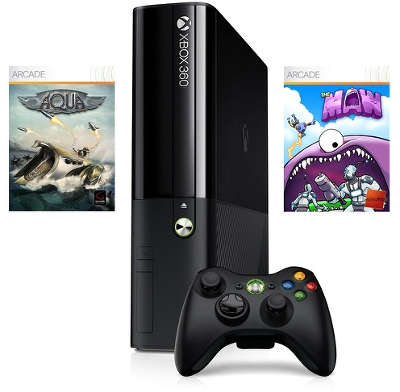 Игровая приставка Microsoft Xbox 360E 4Gb + Aqua + The Maw (L9V-00012)