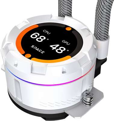 Жидкостная система охлаждения ID-Cooling SL240 XE WHITE /LCD SCREEN /300W /all Intel /all AMD