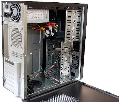 Корпус midiATX 2.03 Velton 2201(02) D+Red,  400W