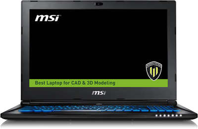 Ноутбук MSI WS60 6QJ-019RU 15.6" UHD Xeon E3-1505M v5/16/1000+256SSD/WiFi/BT/Cam/W10Pro