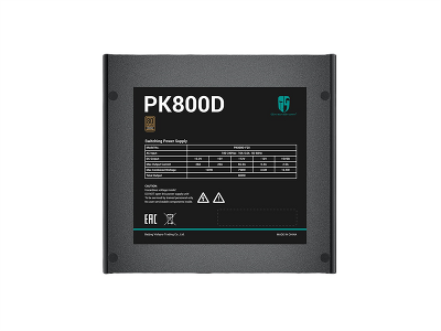 Блок питания Deepcool GAMERSTORM PK800D (ATX 2.4, 800W, PWM 120mm fan, Active PFC+DC to DC, 80+ BRONZE) RET