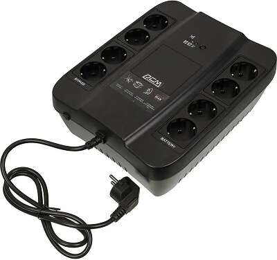 PowerCom Spider SPD-850N ИБП {OffLine, 850VA/510W, Tower, 8xEURO: 4 с резервным питанием, 4 с фильтрацией} (332715)