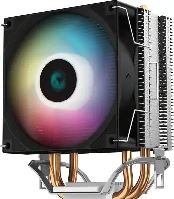 Устройство охлаждения(кулер) Deepcool AG300 LED RGB Soc-AM5/AM4/1200/1700/1851 черный 4-pin 18-31dB Al+Cu 150W 350gr Ret (R-AG300-BKLNMN-G)
