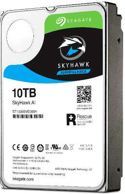 Жесткий диск SATA3 10Tb [ST10000VE0008] Seagate SkyHawk AI, 7200rpm, 256Mb