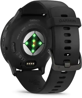 Смарт-часы Garmin Venu 3 35.4мм 1.4" AMOLED корп.черный рем.черный разм.брасл.:135-200мм (010-02784-01)