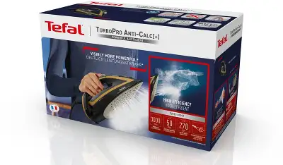 Утюг Tefal Turbo Pro Anti Calc FV5696E1 3000Вт черный/золотистый