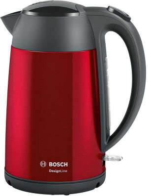 Чайник электрический Bosch TWK3P424 1.7л. 2400Вт красный корпус: металл