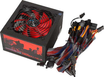 Блок питания Aerocool 775W Retail HERO 775 , ATX v2.3, 80+ Bronze, 12cm red LED fan, Haswell Ready, A.PFC, 4x
