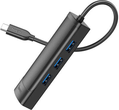 Разветвитель USB-C Hoco HB42 Type-C 3порт. черный HB42 TYPE-C