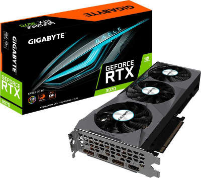 Видеокарта GIGABYTE NVIDIA nVidia GeForce RTX 3070 EAGLE OC 8G 8Gb GDDR6 PCI-E 2HDMI, 2DP