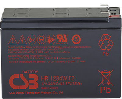 АКБ CSB Аккумуляторная батарея для ИБП (12V/9Ah)