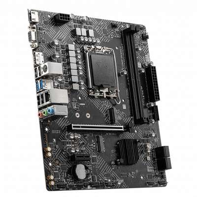 Материнская плата MSI PRO H610M-G DDR4 H610, LGA1700, 2*DDR4, 1*PCIEx16, 1*PCIEx1, 1*M.2, 4*USB3.2Gen1, 6*USB2.0, 4*SATA3.0, 1G, VGA, DP, HDMI, M-ATX, RTL