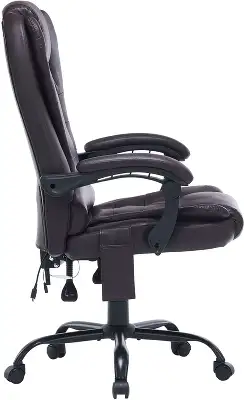 Кресло Cactus CS-CHR-OC03M-BR с вибромассажем темно-коричневый эко.кожа с подголов. крестов.