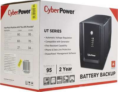 ИБП CyberPower UT1500EI, 1500VA, 900W, IEC