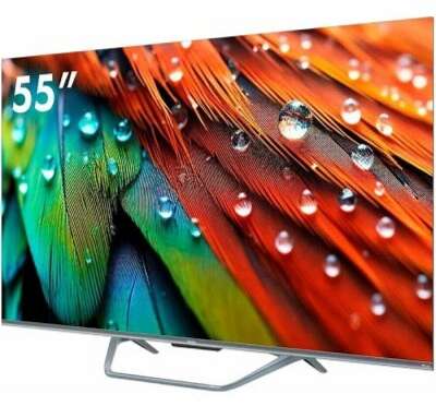 55" Телевизор HAIER Smart TV S4, QLED, 4K Ultra HD, серый, СМАРТ ТВ, Android TV [DH1VMZD01RU]