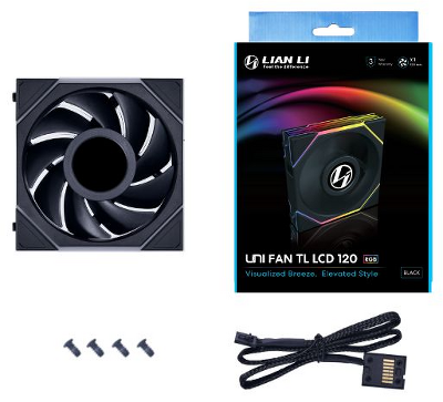 Вентилятор LIAN LI UNI FAN TL LCD 120mm 1900RPM sRGB Black (1pcs)