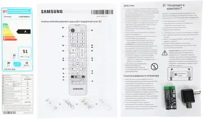 Телевизор LED Samsung 32" UE32F6000FUXRU черный FULL HD 60Hz DVB-T2 DVB-C DVB-S2 3D USB WiFi Smart TV