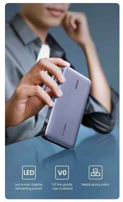 Внешний аккумулятор UGREEN PB205 (90597A) PD 145W Power Bank 25000mAh. Цвет: серый