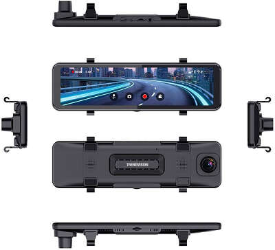 Видеорегистратор TrendVision CarPlay Mirror черный 2Mpix 2160x3840 2160p 150гр. MSTAR 8826