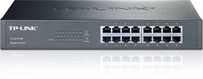 TP-Link TL-SG1016D 16-портовый гигабитный коммутатор, стальной корпус высотой 1U, монтируется в 13-дюймовую стойку
