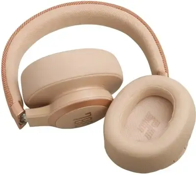 Гарнитура накладные JBL Live 770NC бежевый беспроводные bluetooth оголовье (JBLLIVE770NCSAT)