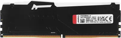 Память DDR5 2x32GB 5200MHz Kingston KF552C40BBAK2-64 Fury Beast RGB RTL Gaming PC5-41600 CL40 DIMM 288-pin 1.25В kit single rank с радиатором Ret