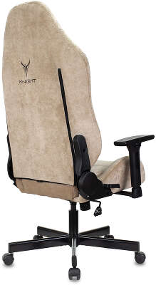 Кресло игровое Knight N1 Fabric бежевый Light-21 с подголов. крестов. металл